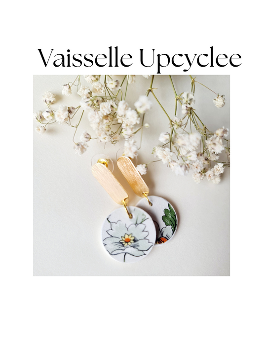 Bijoux assiette Amandinoise upcyclée