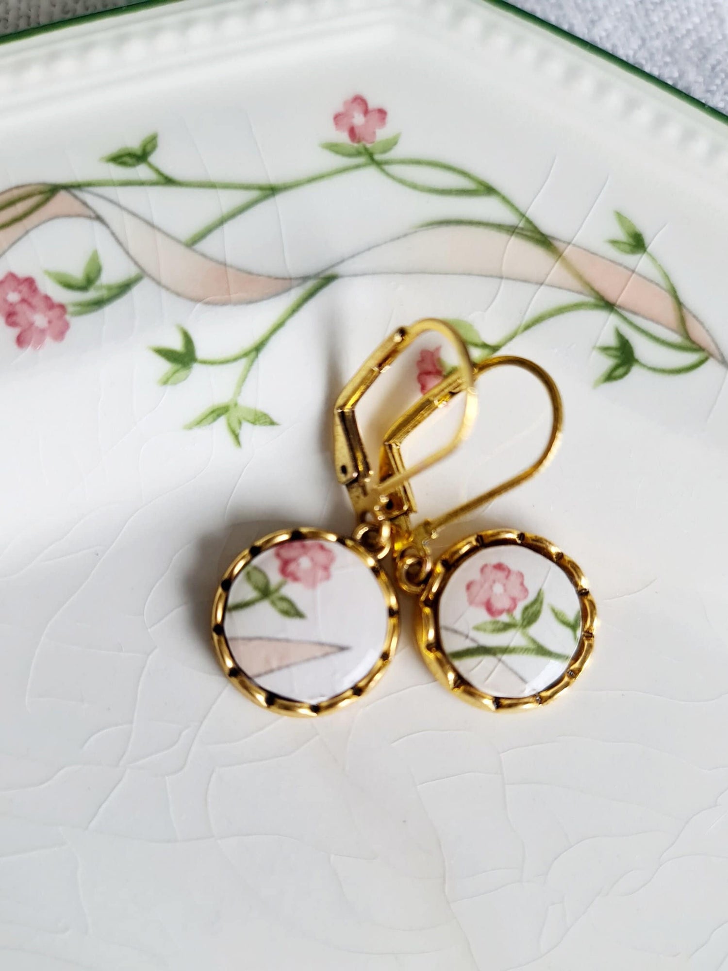 Bracelet gros maillons, Bijoux en assiette céramique cassée, bijoux recyclés, CADEAU fête des mères, cadeau anniversaire